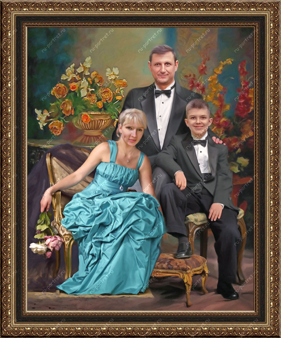 Семейный портрет на холсте по фото. Любое количество персонажей. 100% сходство, 1000 сюжетов, ручная работа. Тел:89646434155