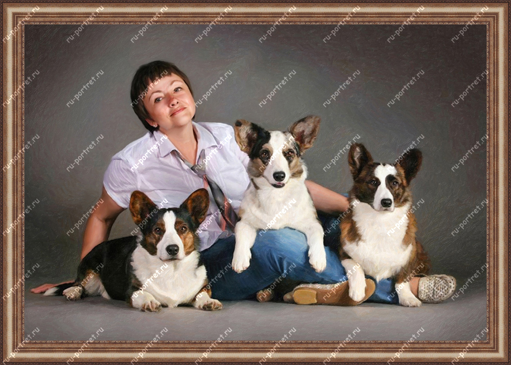 Заказать портрет собаки в компании Ru-portret.ru